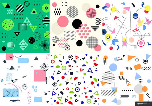几何图案矢量素材 平面设计中的百变背景与灵感合集